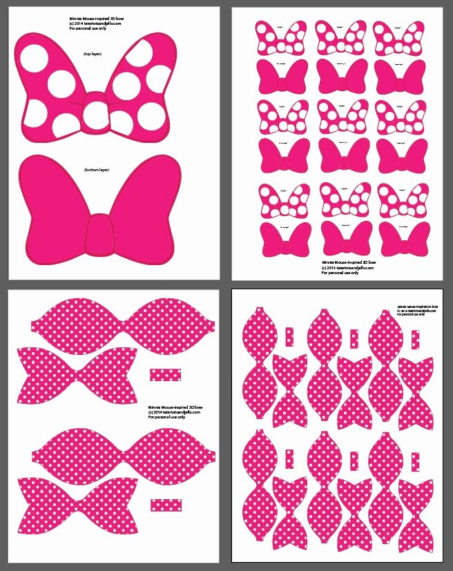 Free Printable Minnie Mouse Bow Template Unique 6 Best Of Free Printable Minnie Mouse Bows Minnie