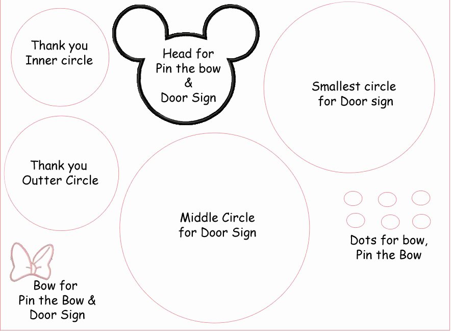 Free Printable Minnie Mouse Bow Template Unique Minnie Mouse Silhouette Pattern Becuo