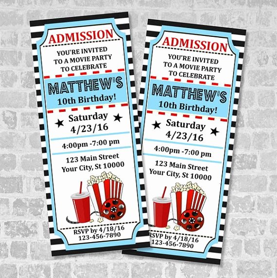 Free Printable Movie Ticket Invitations Beautiful Blank Movie Ticket Invitation Template Free Download Aashe