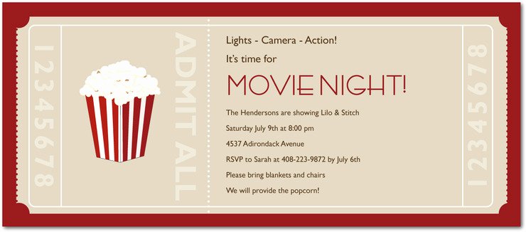 Free Printable Movie Ticket Invitations Fresh Hayfield House Backyard Movie
