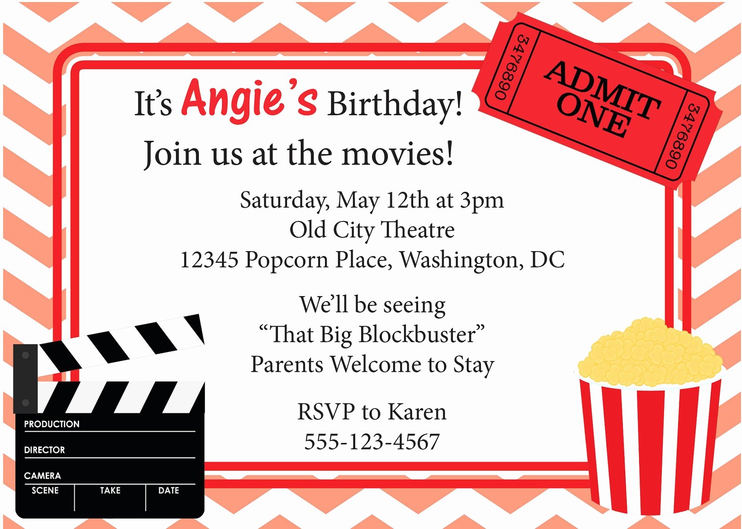 Free Printable Movie Ticket Invitations Inspirational Free Movie Ticket Invitation Template Free Excel Template