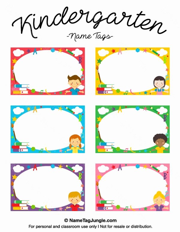 Free Printable Name Tags for Preschoolers Elegant Kindergarten Name Tags