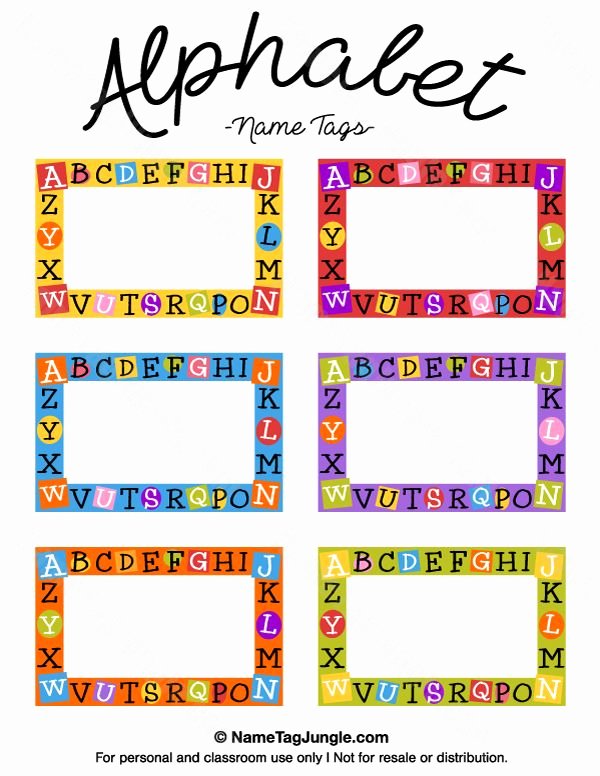 Free Printable Name Tags for Preschoolers Unique Free Printable Alphabet Name Tags the Template Can Also