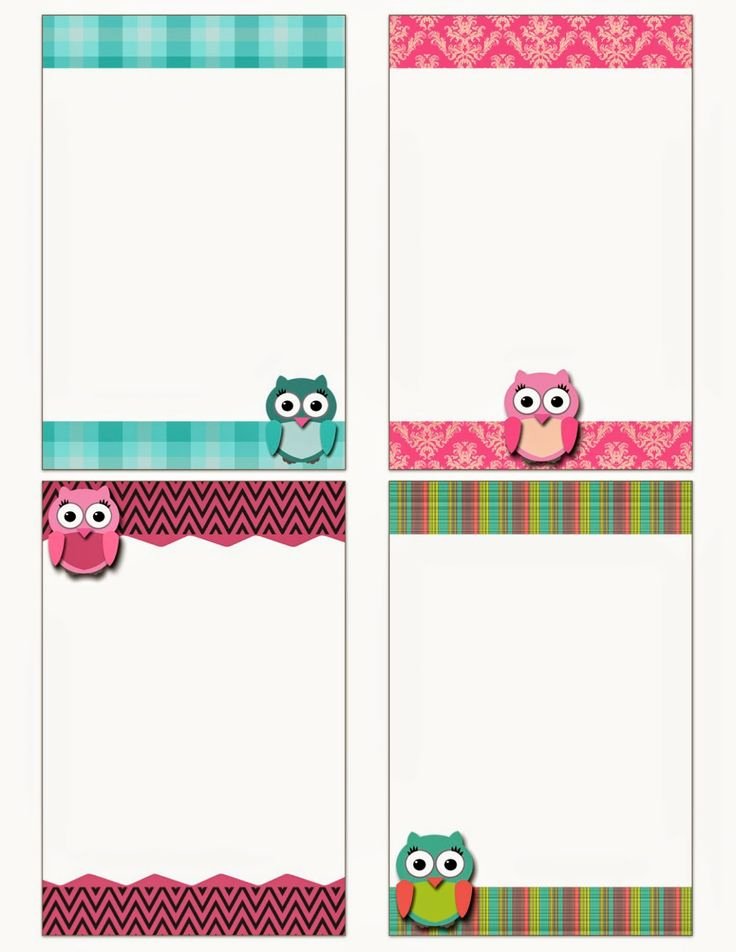 Free Printable Note Card Template Best Of Free Printable Owl Notecards Crafts Pinterest