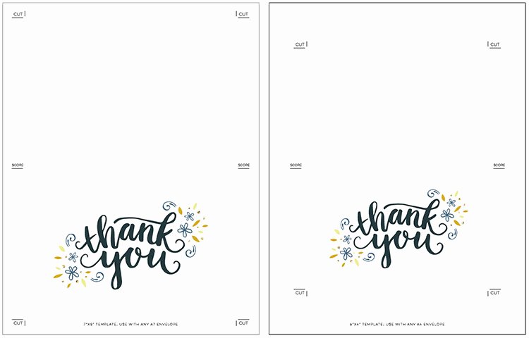 Free Printable Note Card Template Inspirational Freebie Printable Thank You Card