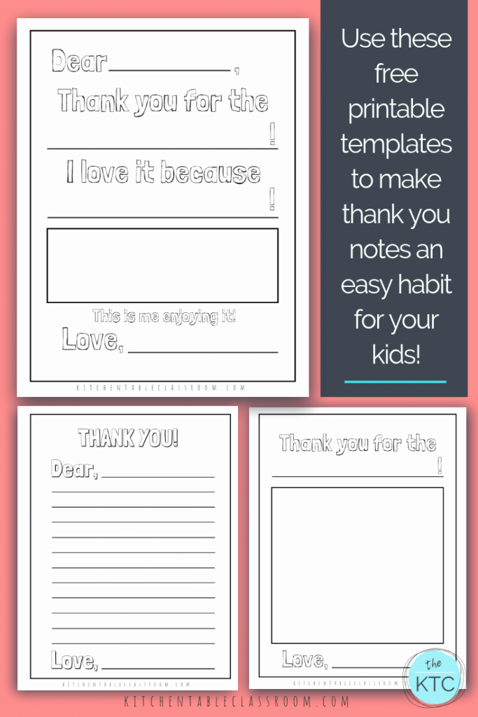 Free Printable Note Card Template Lovely Printable Thank You Cards for Kids the Kitchen Table