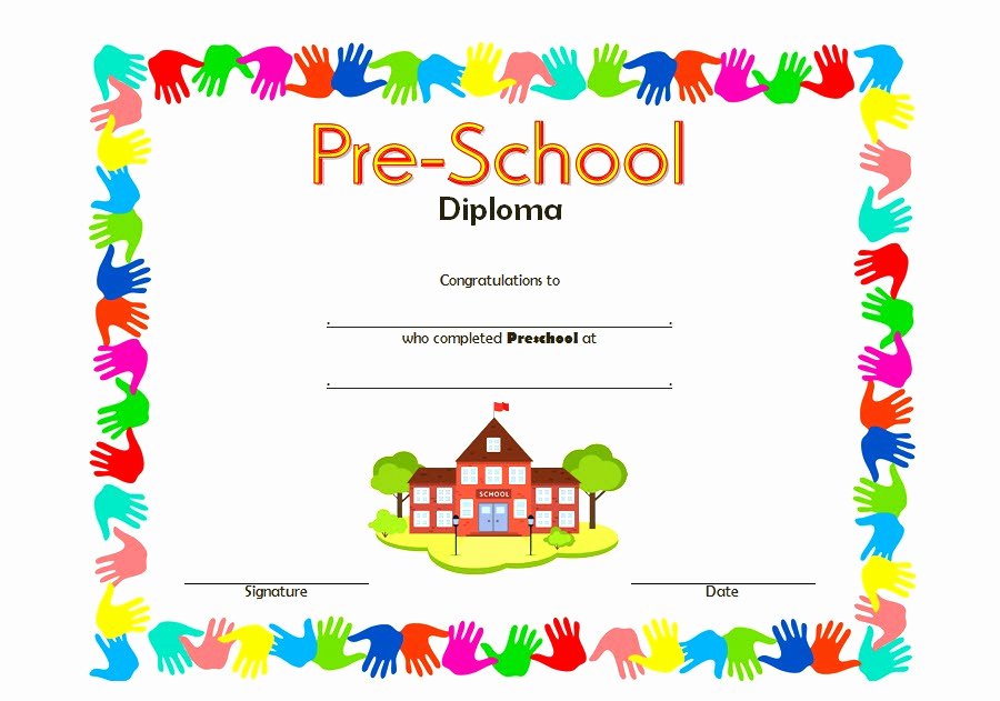 Free Printable Preschool Graduation Program Templates Beautiful Kindergarten Certificates Templates