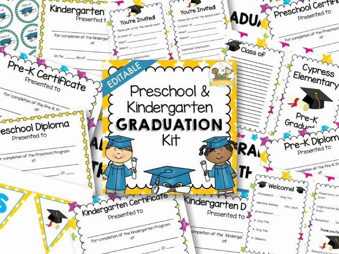 Free Printable Preschool Graduation Program Templates Inspirational Preschool Graduation Kit Pre K Pages