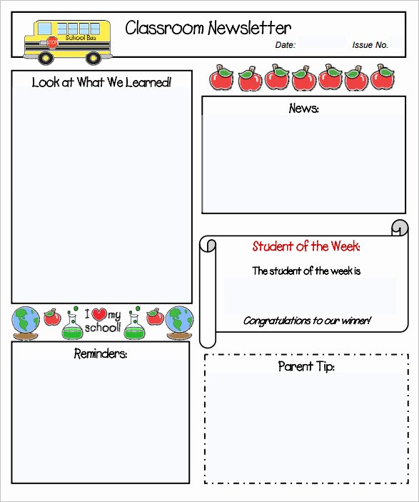 Free Printable Preschool Newsletter Templates Awesome Sample Kindergarten Newsletter Template 15 Free