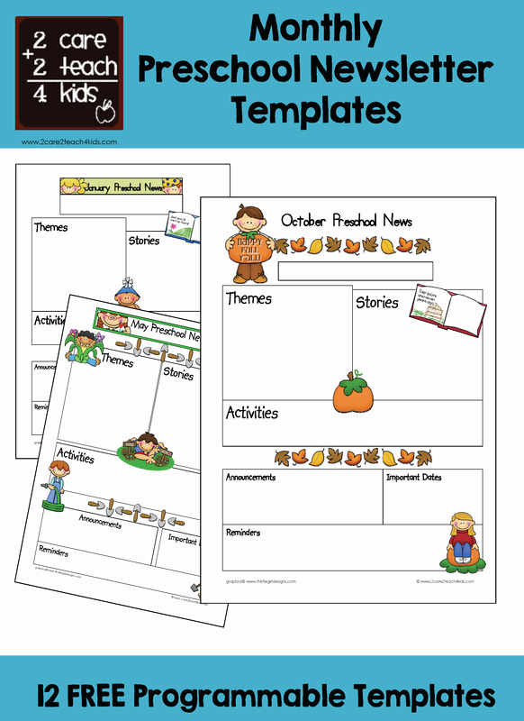 Free Printable Preschool Newsletter Templates Elegant Preschool Newsletters Free Printable Templates