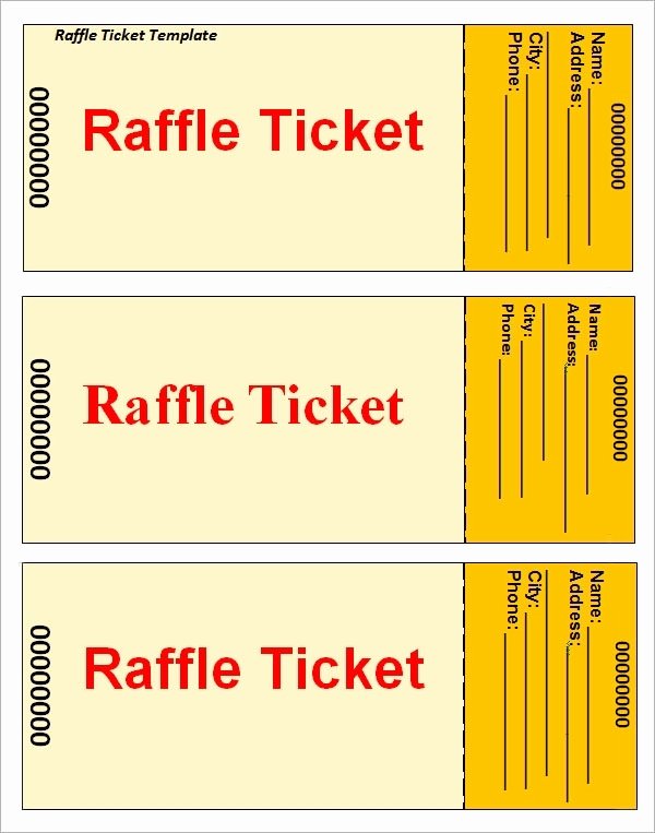 Free Printable Raffle Tickets with Stubs Beautiful Raffle Ticket Templates Beepmunk