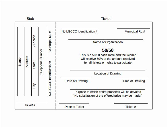 Free Printable Raffle Tickets with Stubs Best Of 23 Raffle Ticket Templates – Pdf Psd Word Indesign