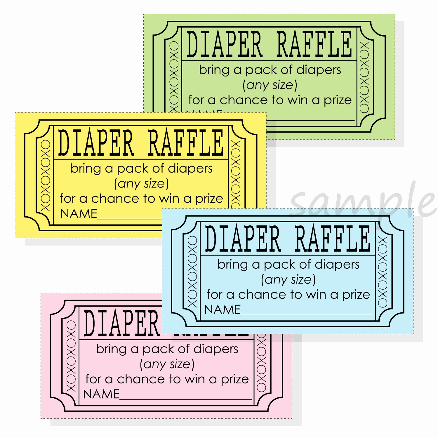 Free Printable Raffle Tickets with Stubs Best Of Diy Diaper Raffle Ticket Stub for A Boy Girl or Gender