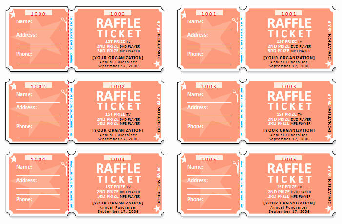 Free Printable Raffle Tickets with Stubs Inspirational 45 Raffle Ticket Templates