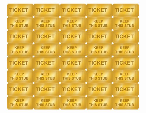 Free Printable Raffle Tickets with Stubs Luxury Free Printable Golden Ticket Templates
