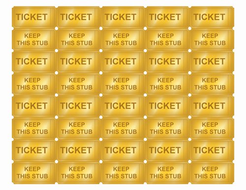 Free Printable Raffle Tickets with Stubs Luxury Free Printable Golden Ticket Templates