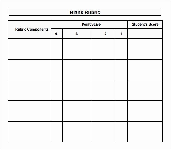 Free Printable Rubric Template Best Of Blank Rubric Template Free Download 40 High School