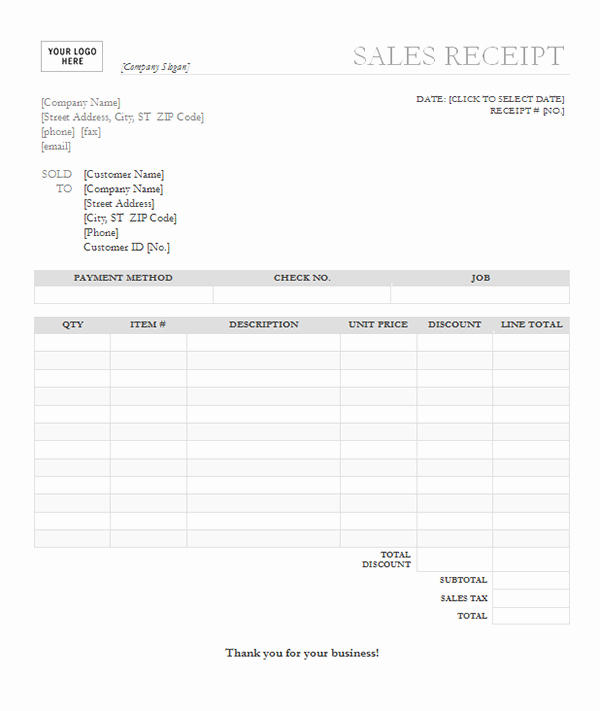 Free Printable Sales Receipt Beautiful Blank Receipt Template Microsoft Word