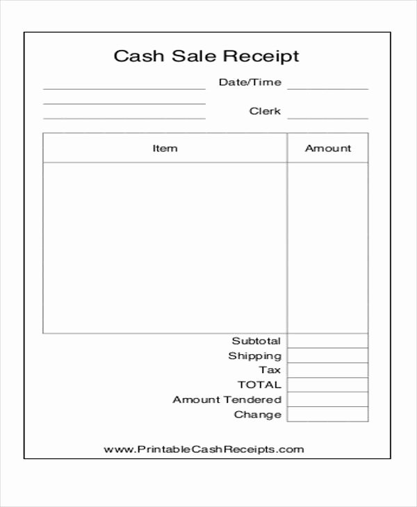 Free Printable Sales Receipt Fresh 36 Printable Receipt forms