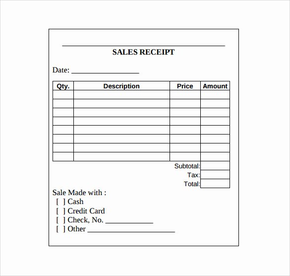 Free Printable Sales Receipt Fresh Sales Receipt Template 10 Download Free Documents In