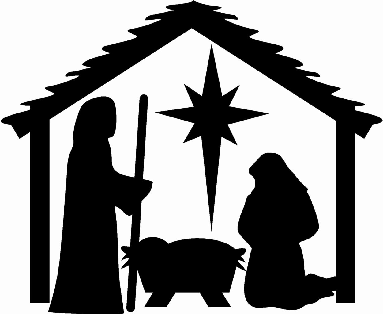 Free Printable Silhouette Of Nativity Scene Beautiful Nativity Christmas Wall Stickers Vinyl Decal Decor Art