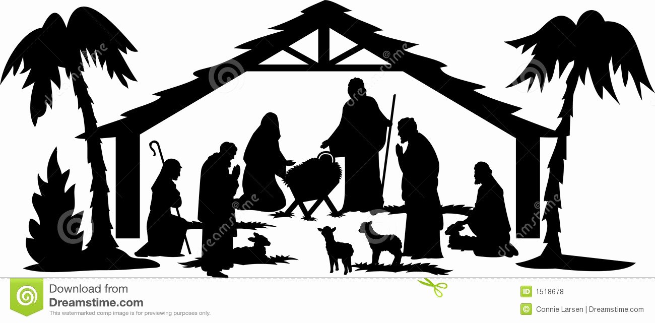 Free Printable Silhouette Of Nativity Scene Best Of Nativity Silhouette Eps Stock Vector Illustration Of