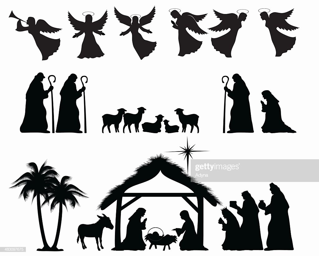 Free Printable Silhouette Of Nativity Scene Best Of Nativity Silhouette Vector Art