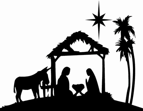 Free Printable Silhouette Of Nativity Scene Best Of Xmas Die Cut Silhouette Nativity and Donkey X 6 Card