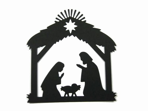 Free Printable Silhouette Of Nativity Scene Inspirational Detailed Paper Nativity Silhouette Die Cut Set Of 6