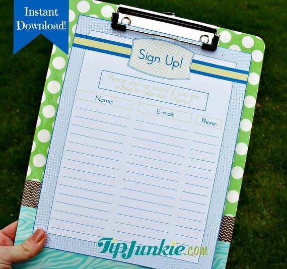 Free Printable Snack Sign Up Sheet Elegant 14 Sign Up Sheets Potluck Snack Church Sports School