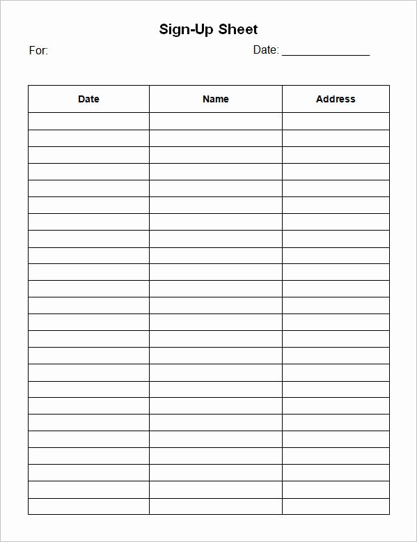 Free Printable Snack Sign Up Sheet Inspirational Sign Up Sheet Template 13 Download Free Documents In