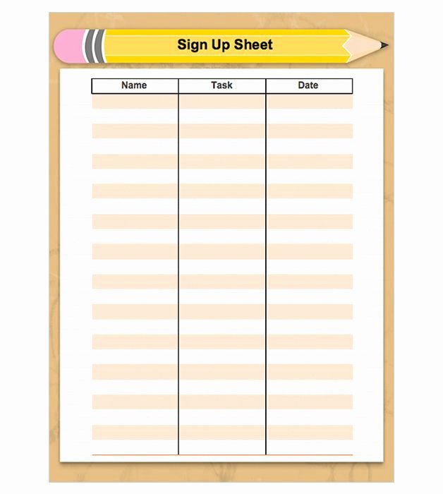 Free Printable Snack Sign Up Sheet New Back to School Sign Up Sheet Preschool