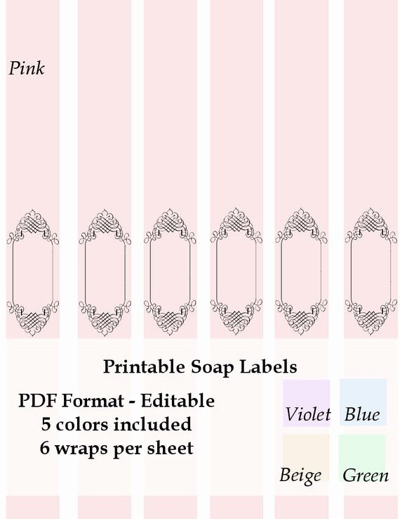 Free Printable soap Label Templates Beautiful Printable soap Labels Wraps Instant by