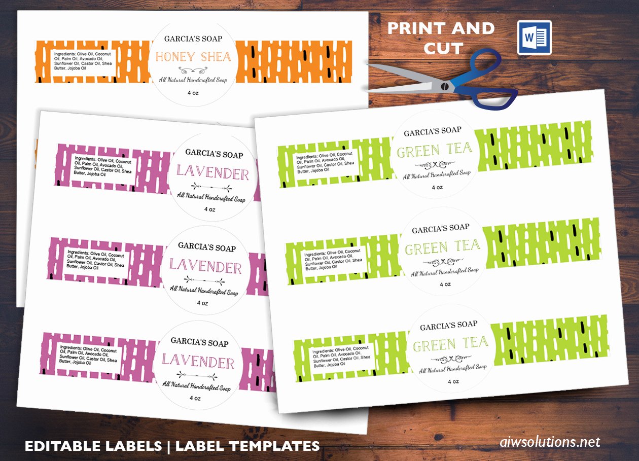 Free Printable soap Label Templates Elegant Edit Pint and Cut Sticker Template Editable Label Template