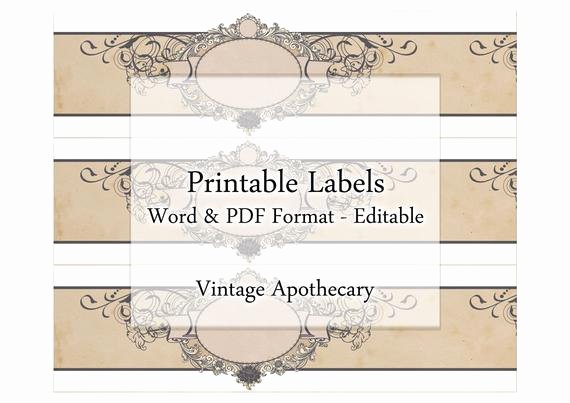 Free Printable soap Label Templates Lovely soap Labels Printable Apothecary Editable Label Band