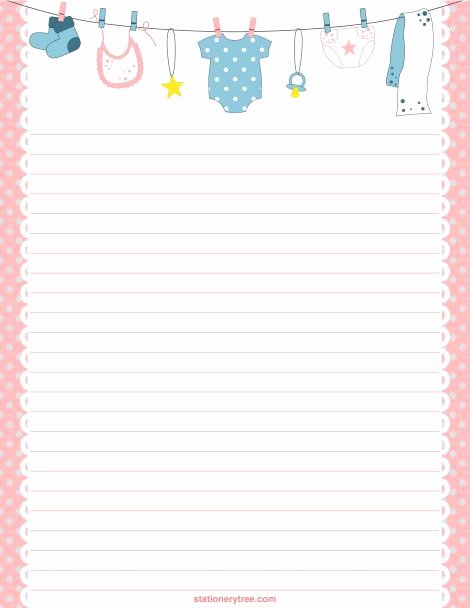 Free Printable Stationery Pdf Beautiful Printable Baby Stationery and Writing Paper Free Pdf