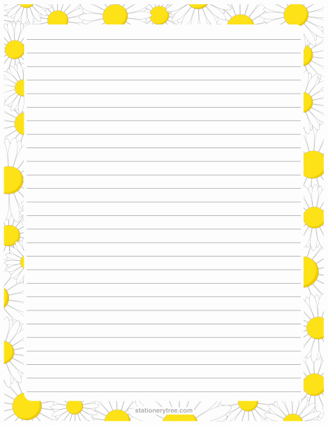 Free Printable Stationery Pdf Beautiful Printable Daisy Stationery