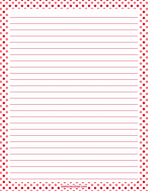 Free Printable Stationery Pdf New Printable Valentine Polka Dot Stationery and Writing Paper
