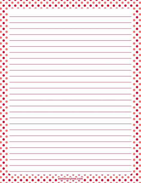 Free Printable Stationery Pdf New Printable Valentine Polka Dot Stationery and Writing Paper