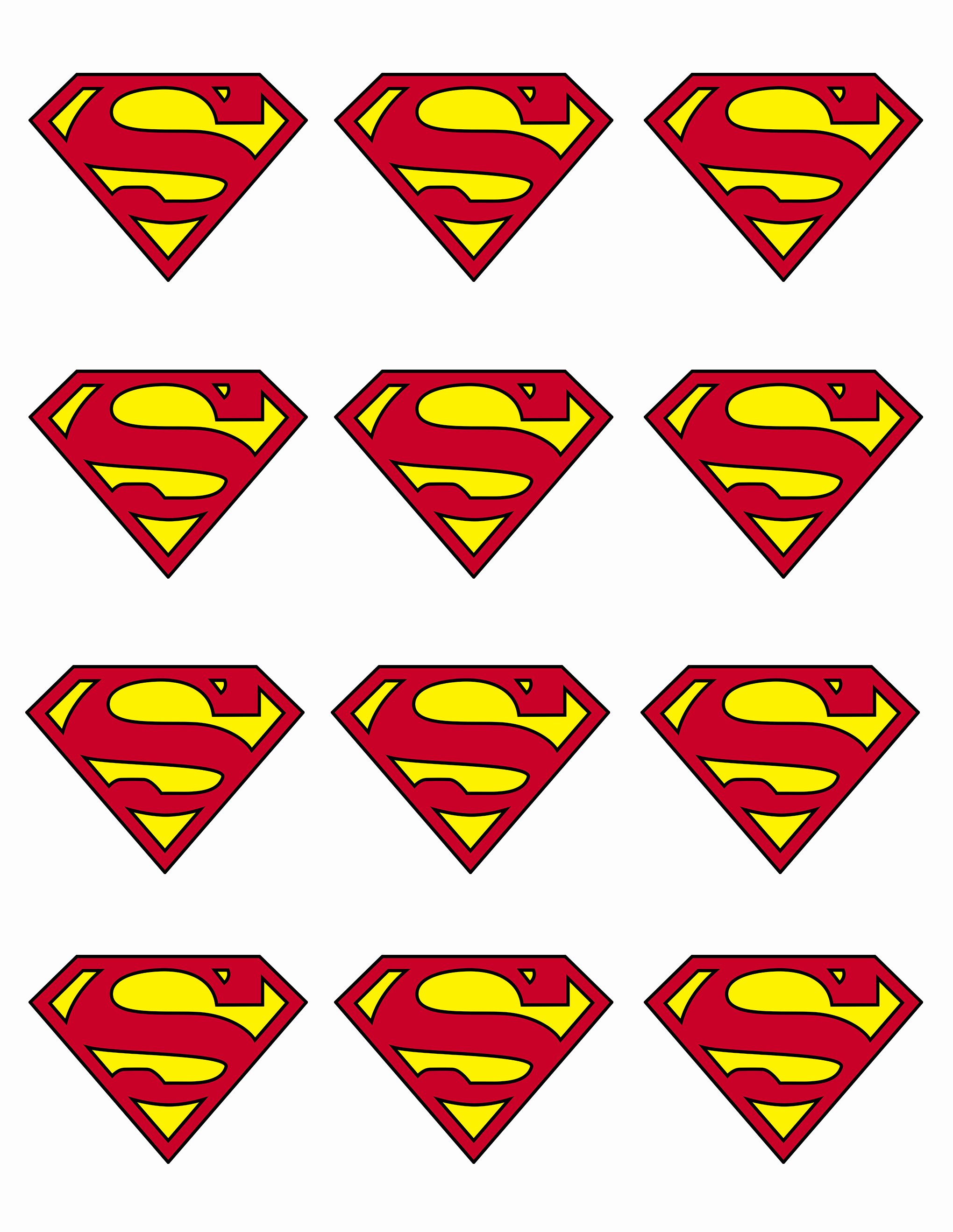 Free Printable Superman Template Beautiful Superman Cupcake topper Party Ideas