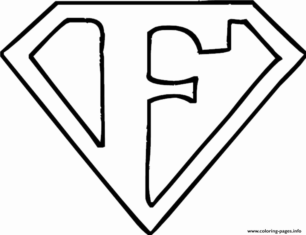 Free Printable Superman Template Lovely Superman Logo F Alphabet S Free97f7 Coloring Pages Printable