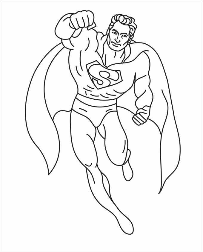 Free Printable Superman Template Luxury Superhero Coloring Pages Coloring Pages
