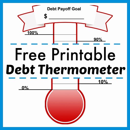 Free Printable thermometer Goal Chart Awesome Free Printable Debt thermometer