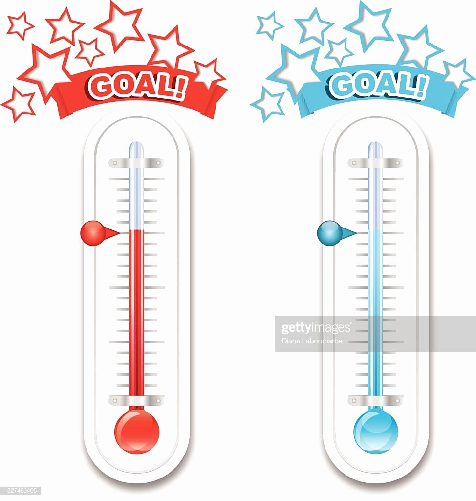 Free Printable thermometer Goal Chart Beautiful Fundraiser Goal thermometers Vector Art