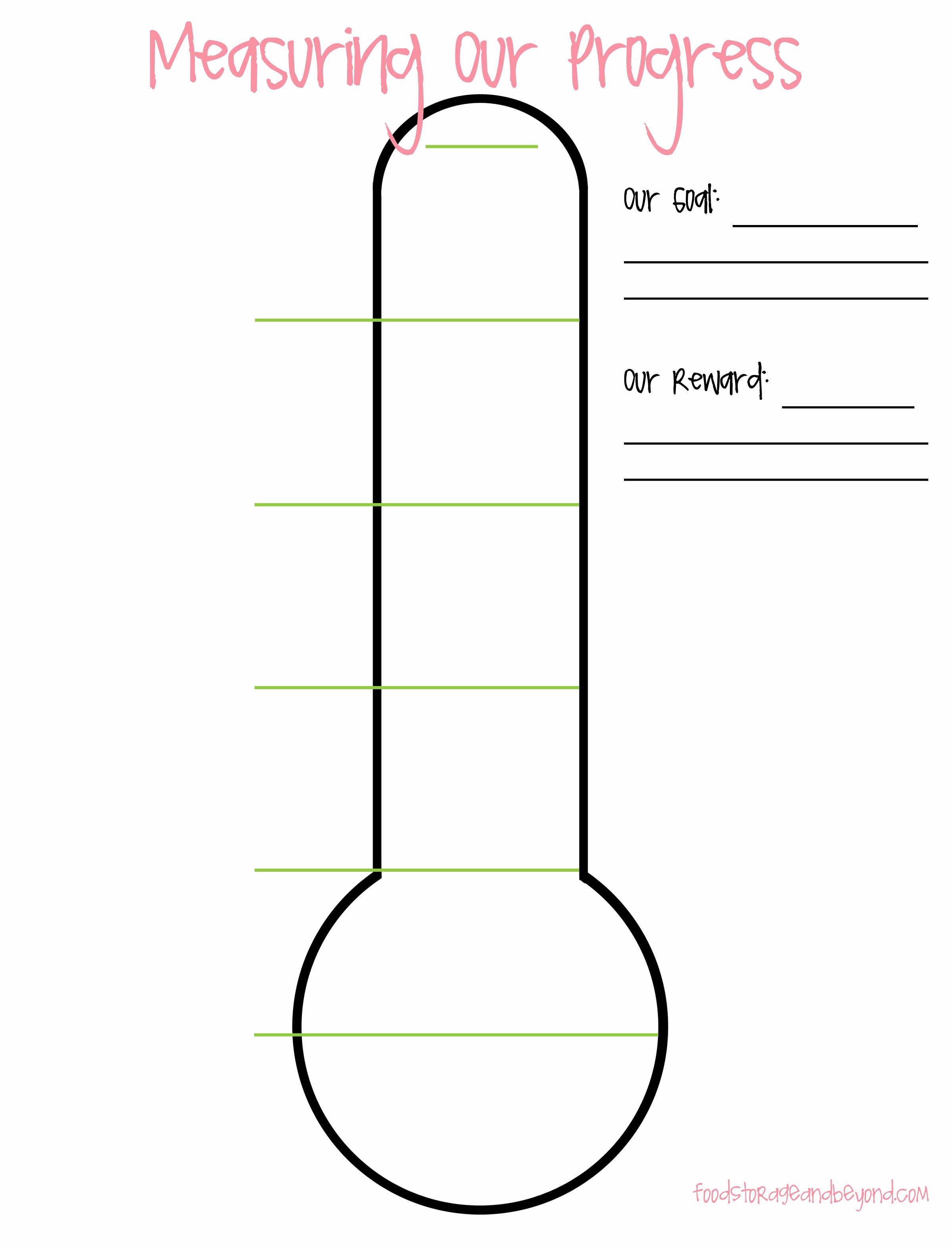 Free Printable thermometer Goal Chart Beautiful Goal Progress thermometer Way to Visually Track