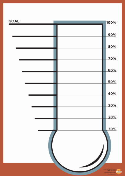 Free Printable thermometer Goal Chart Lovely I Like the thermometer to Show A Month to Date or Year to