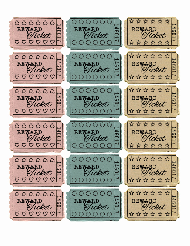 Free Printable Ticket Stub Template Awesome Free Printable Chore Reward Tickets