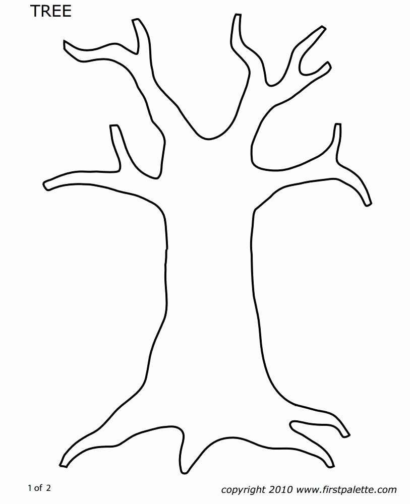 Free Printable Tree Template Elegant Thumbprint Fall Tree