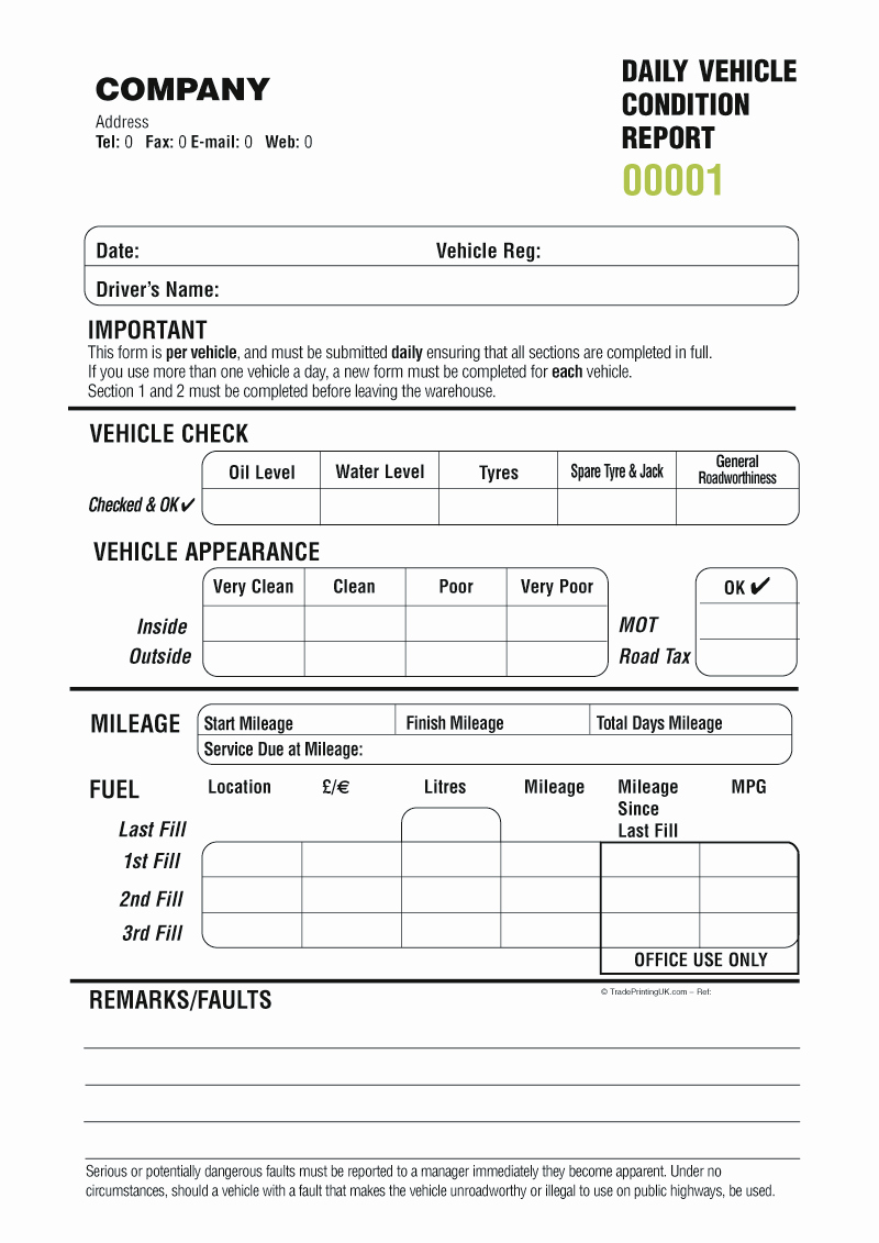 Free Printable Vehicle Condition Report Template Unique Templates for Accident Report Book and Vehicle Condition