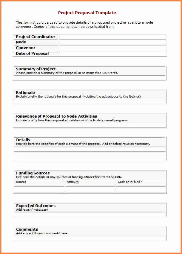 Free Proposal Template Word